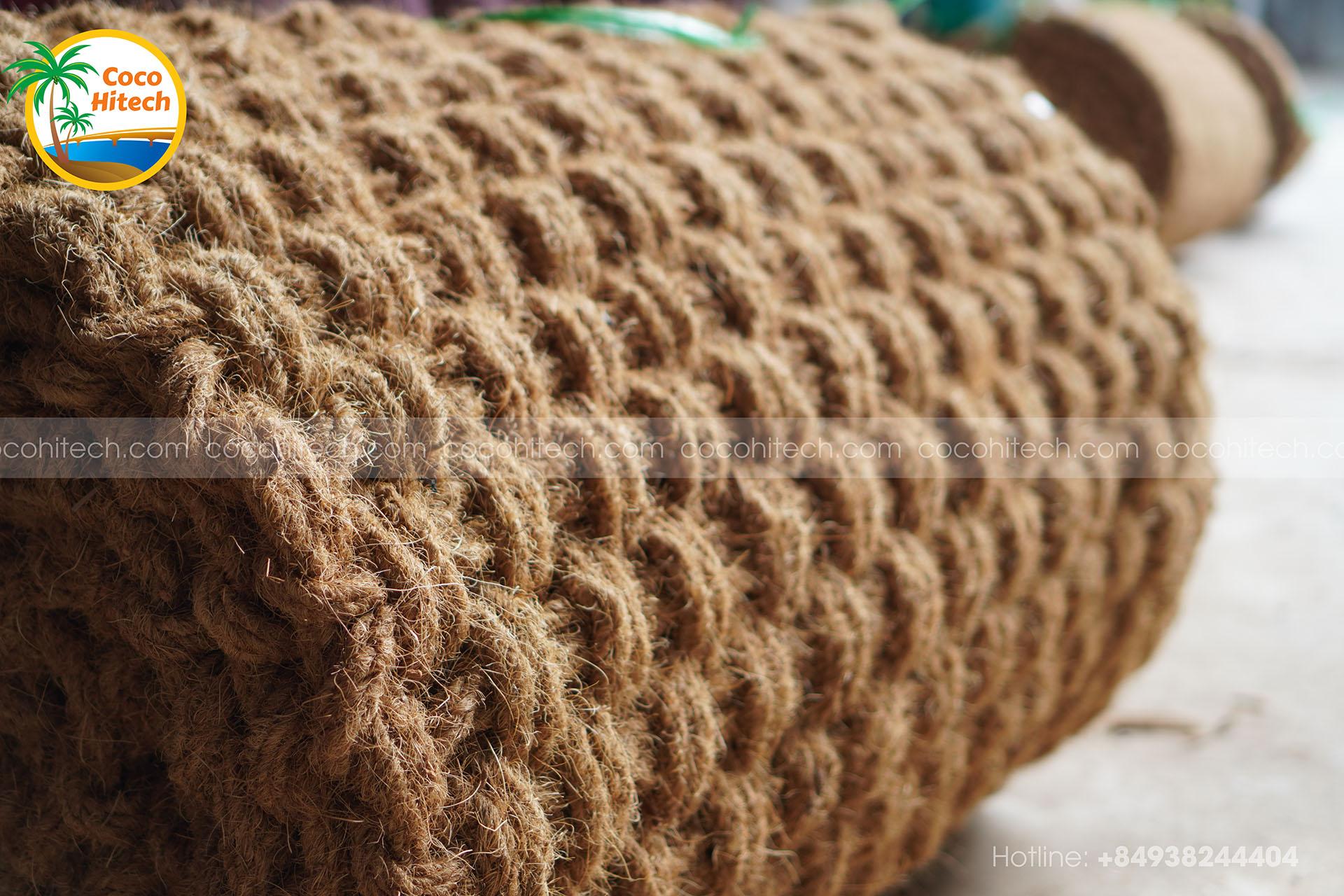 Stop soil erosion by the use coir mat COCO HITECH