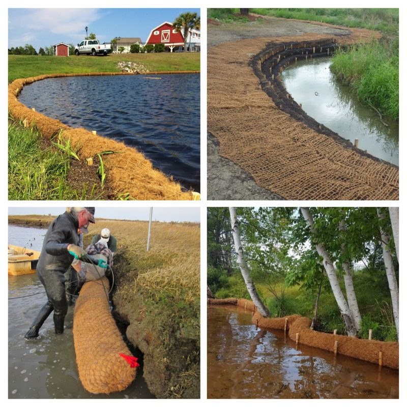 coir log for bank river stabilization