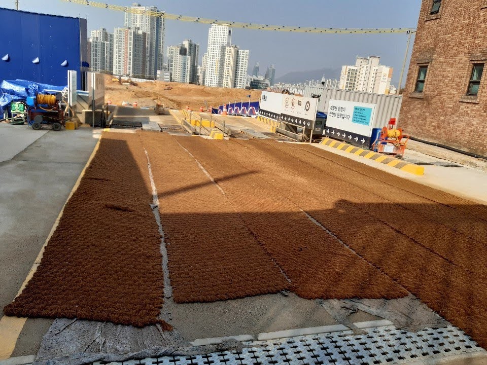 Coir mat for road