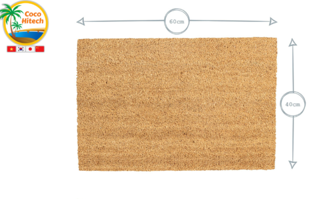 Thanks Giving Coconut Coir Doormat Heavy-Duty PVC Backing Outdoor Indoor Mat 