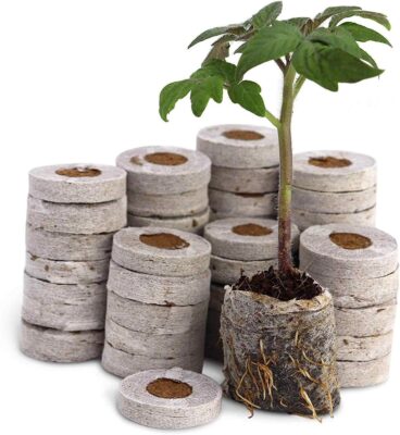  Coco Coir Seed Starter Pellets : 40 Coconut Coir Plugs for  Growing Plants – Peat Free Seedling Soil – Seed Starter Kit with Potting  Soil Pellets – 40 Starter Plugs –