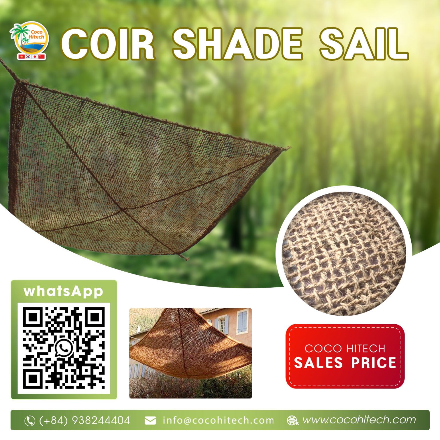 PROS & CONS OF USING COCONUT COIR SHADE SAIL COCO HITECH