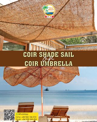 Parasol de fibra de coco