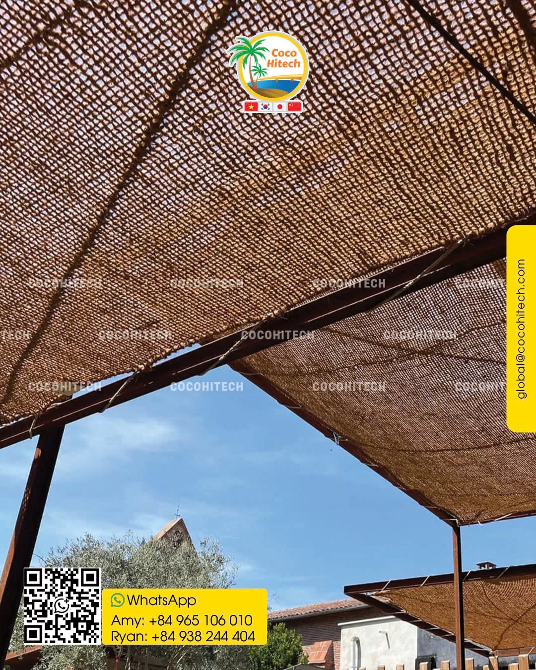 Voile d’ombrage en fibre de coco