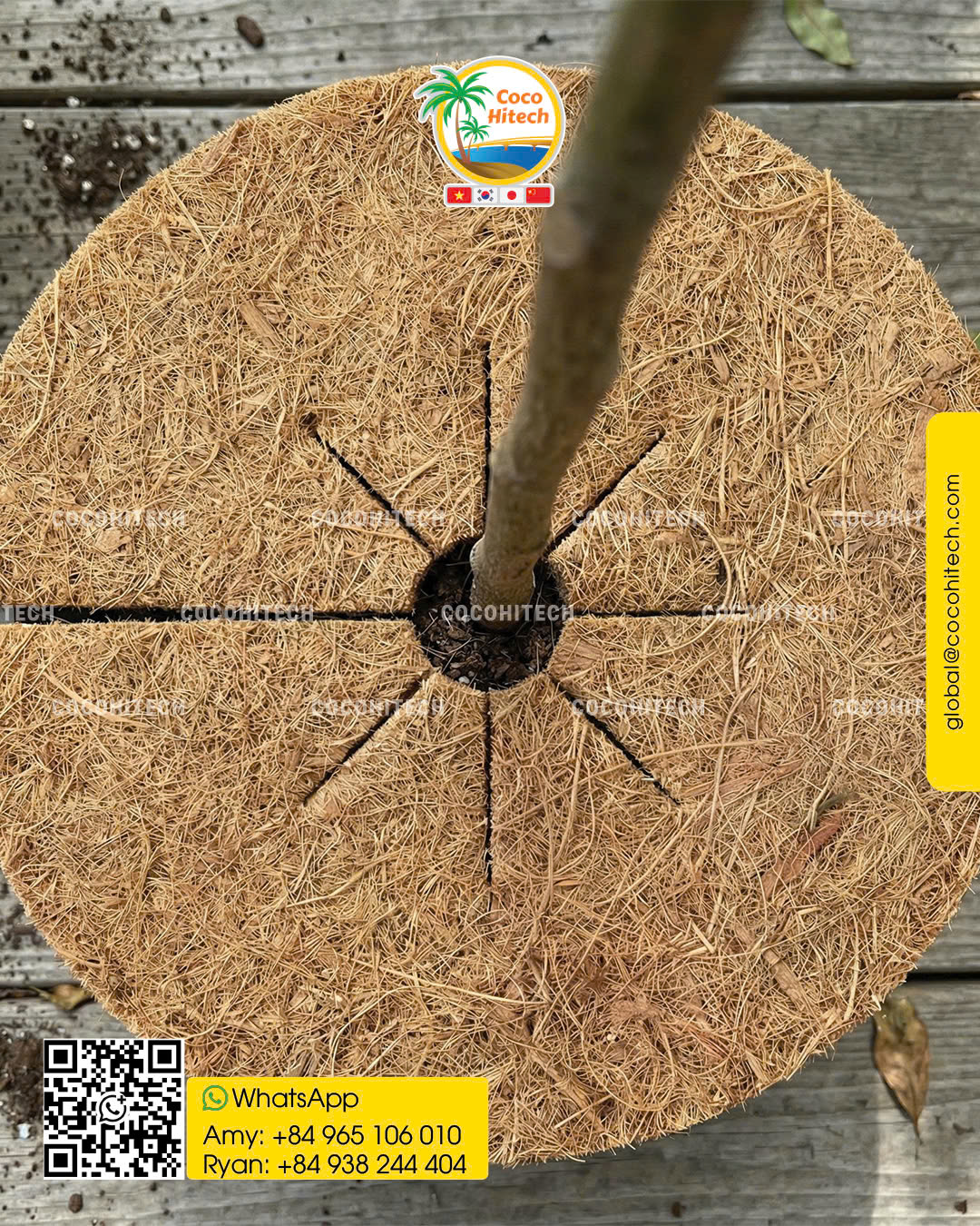 coir fiber ring mulch mat