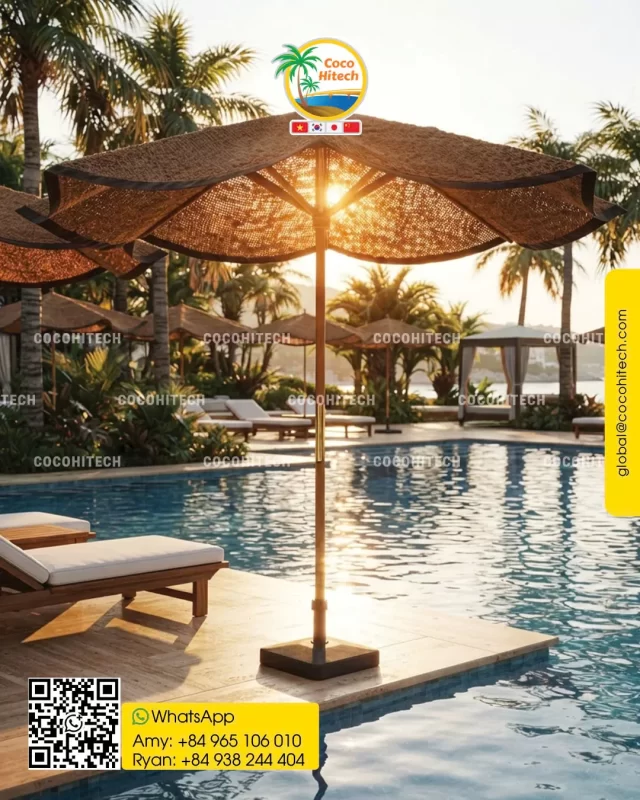parasol en fibre de coco