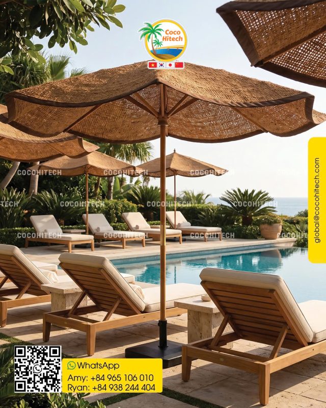 Parasol en fibre de coco