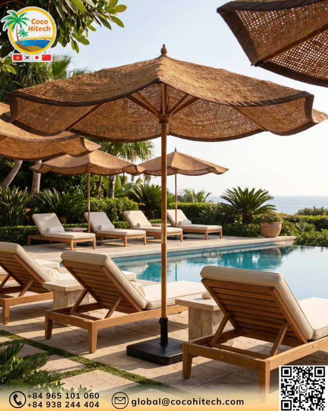 parasol en fibre de coco