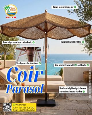 Sombrilla de fibra de coco