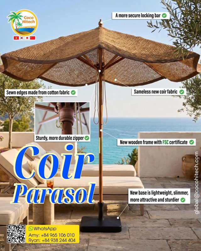 Sombrilla de fibra de coco